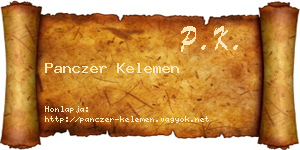 Panczer Kelemen névjegykártya